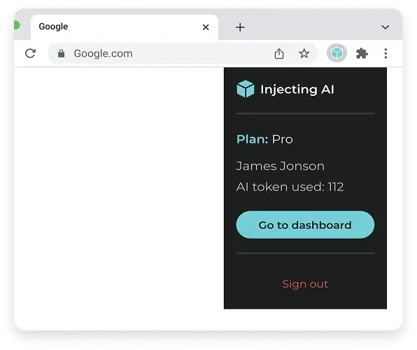 Whisper browser extension popup